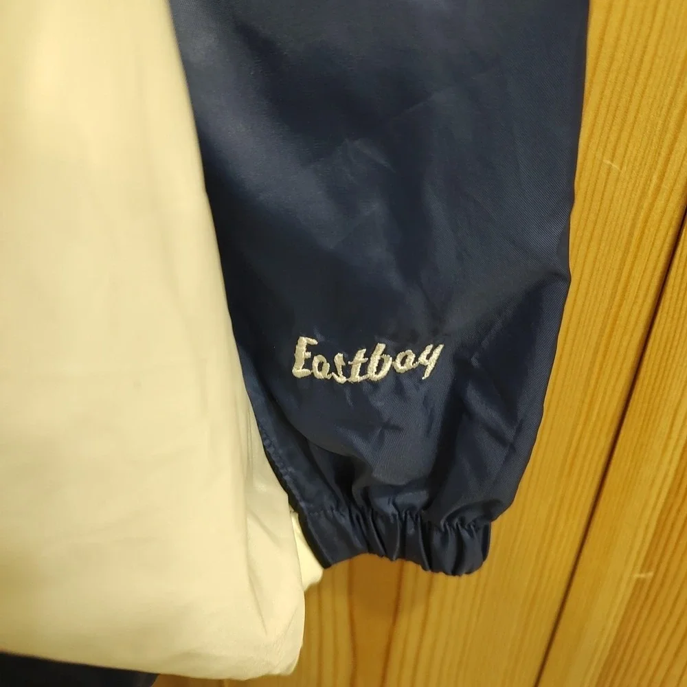 Vtg Starter Windbreaker‎ Sz XL 90s Navy White Half-Zip Pullover Basketball Retro